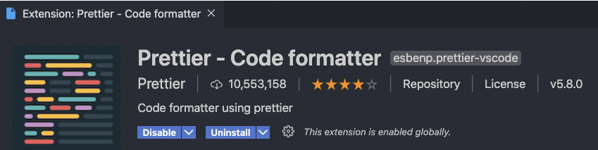 prettier插件